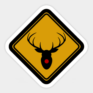 Rudolph Crossing Sticker